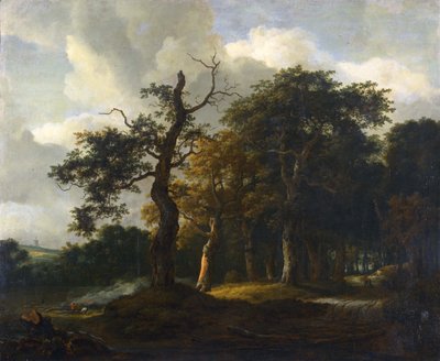 En väg genom en ekskog av Jacob van Ruisdael
