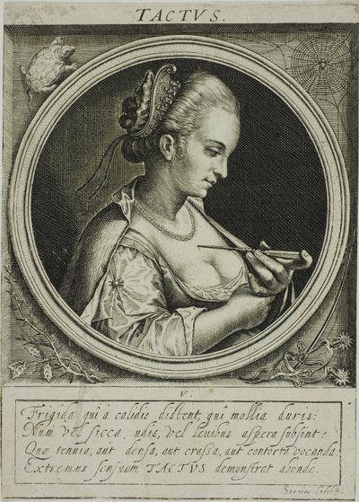 Känsla, platta fem från De fem sinnena av Jacob van der Heyden