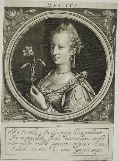 Lukt, plansch tre från De fem sinnena av Jacob van der Heyden