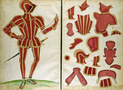 Rustningsdräkt för Earl of Leicester från "An Elizabethan Armourer