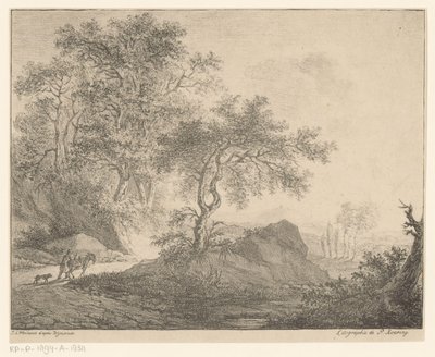 Åsneförare i bergslandskap av Jacobus Adrianus Weiland