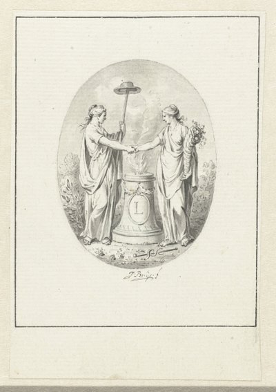 Allegorisk representation av frihet av Jacobus Buys