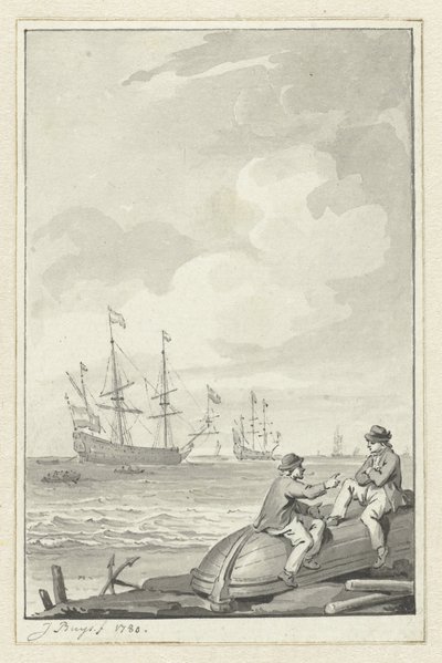 Havslandskap av Jacobus Buys