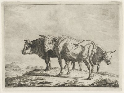 Tre oxar av Jacobus Cornelis Gaal