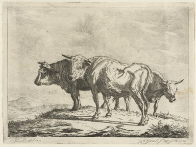 Tre oxar av Jacobus Cornelis Gaal