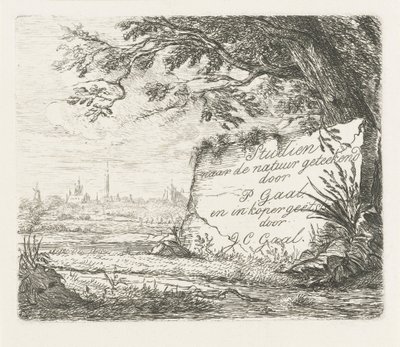 Titeltryck för: Studier hämtade från naturen av Jacobus Cornelis Gaal