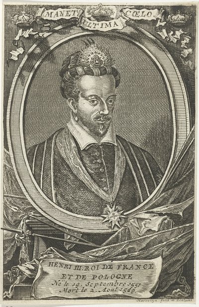 Porträtt av Henrik III av Frankrike, kung av Polen och storhertig av Litauen av Jacobus Harrewijn