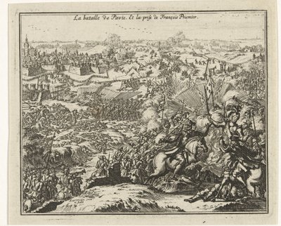 Slaget vid Pavia Tillfångatagandet av Frans I, kung av Frankrike La bataille de Pavie. Et la prize de François Priemier (titel på objekt) av Jacobus Harrewijn