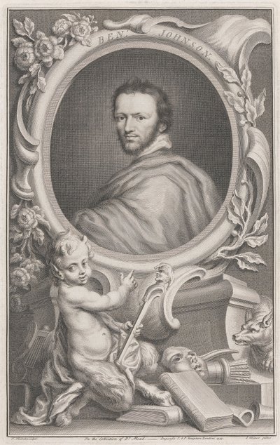 Benjamin Jonson av Jacobus Houbraken