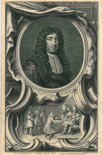 George Savile, markis av Halifax av Jacobus Houbraken