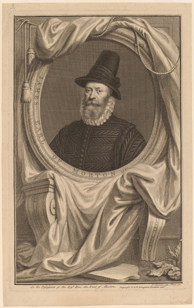 James, Earl of Morton av Jacobus Houbraken