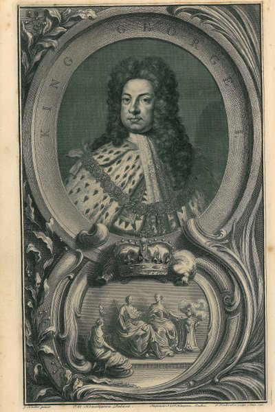 Kung George I av Jacobus Houbraken