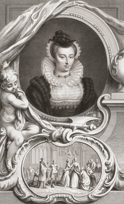 Mary, drottning av skotten av Jacobus Houbraken