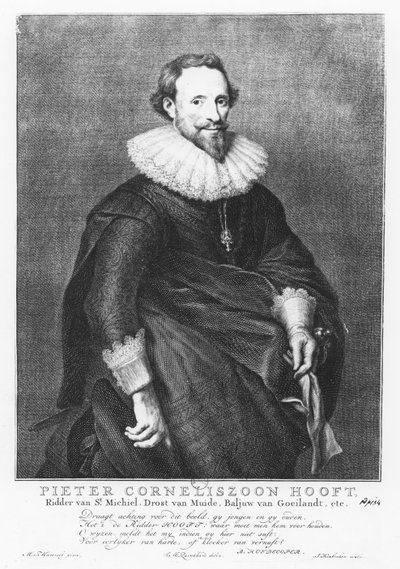 Pieter Corneliszoon Hooft av Jacobus Houbraken