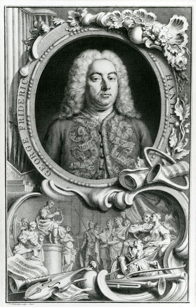 Porträtt av George Frederick Handel, 1768 av Jacobus Houbraken