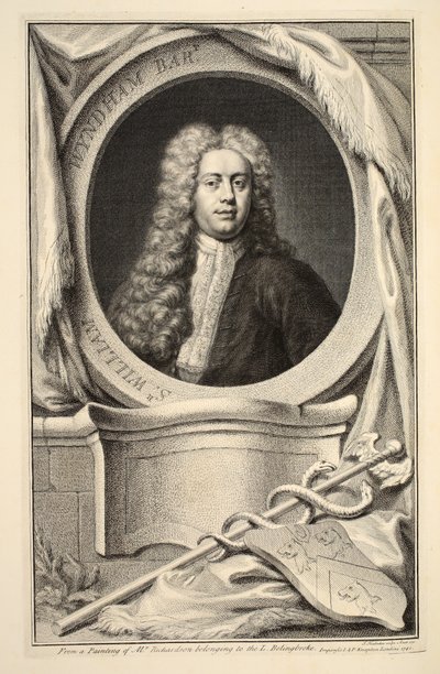 Porträtt av William Wyndham, illustration från "Heads of Illustrious Persons of Great Britain", pub. av Knapton, London 1742 av Jacobus Houbraken