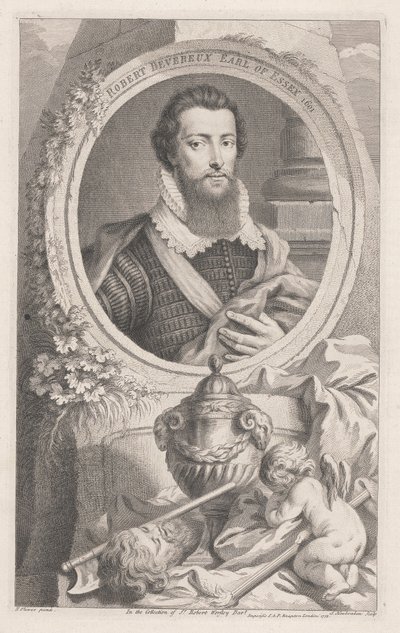 Robert Devereux, earl av Essex av Jacobus Houbraken