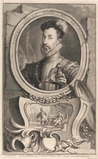 Robert Dudley, earl av Leicester av Jacobus Houbraken