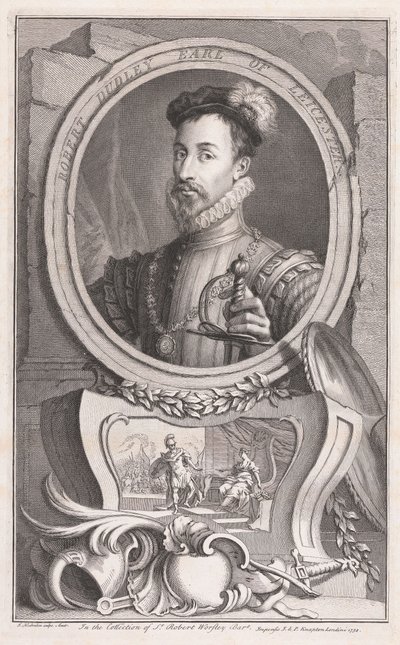 Robert Dudley, earl av Leicester av Jacobus Houbraken
