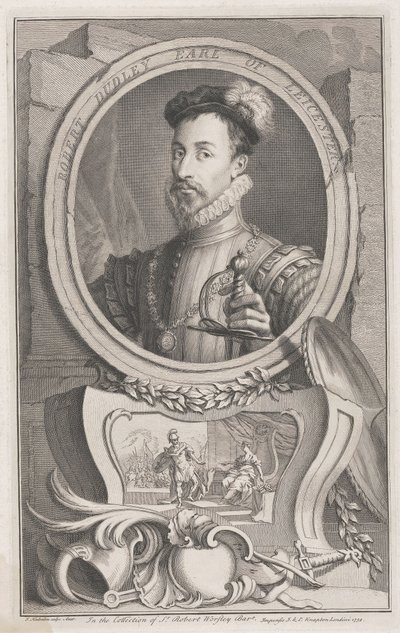 Robert Dudley, earl av Leicester av Jacobus Houbraken