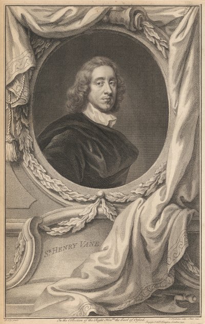 Sir Henry Vane den yngre av Jacobus Houbraken