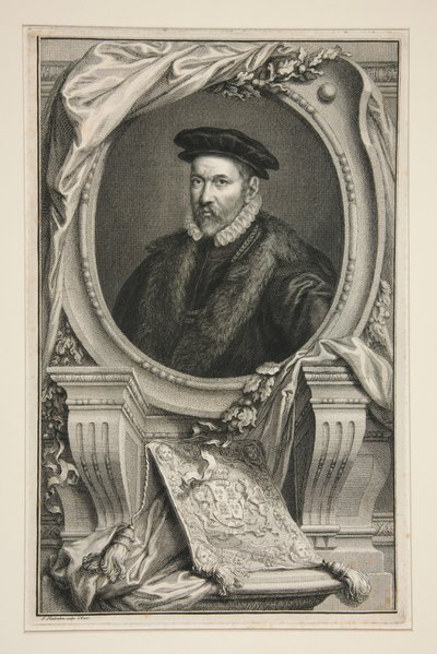 "Sir Nicholas Bacon" / Thomas Wilson av Jacobus Houbraken