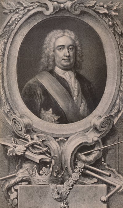 Sir Robert Walpole, engelsk statsman och premiärminister, c1746 1894 av Jacobus Houbraken