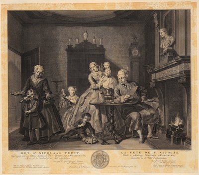 Sankt Nikolaus-fest av Jacobus Houbraken