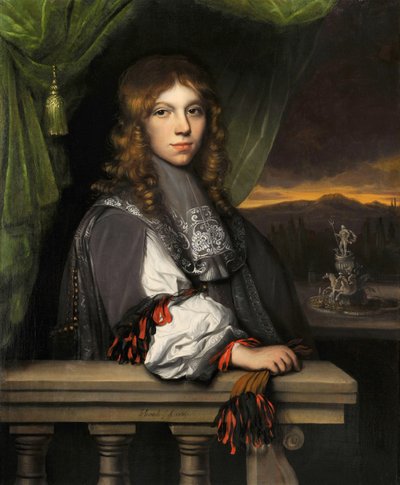 Porträtt av Mattheus van den Broucke - Peinture de Jacobus Leveck (1634-1675) - 1665 - Olja på duk - 89x71,5 - Dordrechts Museum av Jacobus Levecq