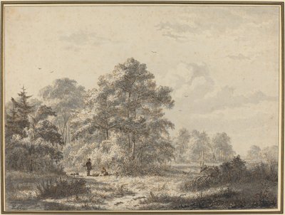 Hunters at the Edge of the Woods av Jacobus Theodorus Abels