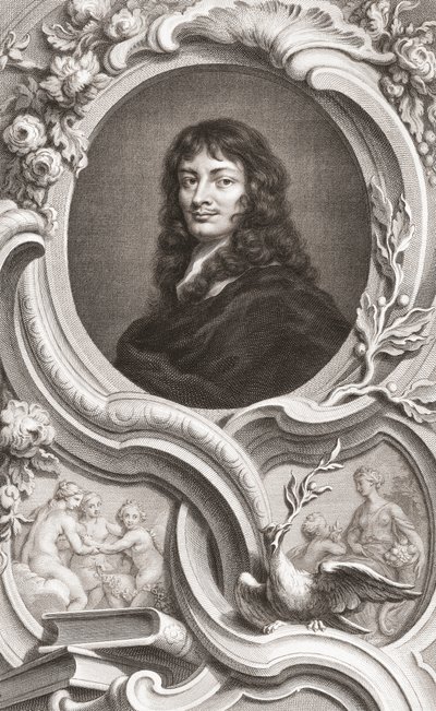 Sir William Temple av Jacobus and Vertue George Houbraken