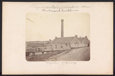 Bovenstoom pumpstation Prins Alexander / Kralingscheveer 18 september 1869 (titel på objekt) Återvinning av sjöarna i Schieland öster om Rotterdam (serietitel på objekt) av Jacobus van Gorkom jr.