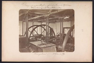 Bovenstoom pumpstation Prins Alexander / Kralingscheveer 18 september 1869 (titel på objekt) Återvinning av sjöarna i Schieland öster om Rotterdam (serietitel på objekt) av Jacobus van Gorkom jr.