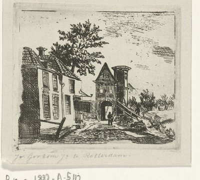 Stadsbild med grind av Jacobus van Gorkom jr.