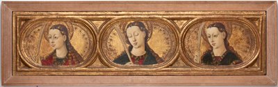 Three Virgin Martyrs (måla på träpanel) av Jacomart c.1413 61 Baco