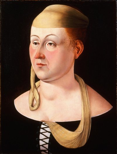 Italienska: Ritratto di donna Porträtt av en dam av Jacometto Veneziano