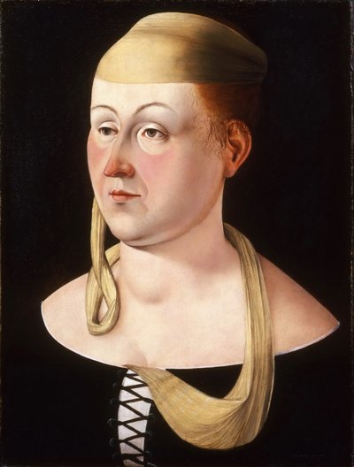 Italienska: Ritratto di donna Porträtt av en dam av Jacometto Veneziano