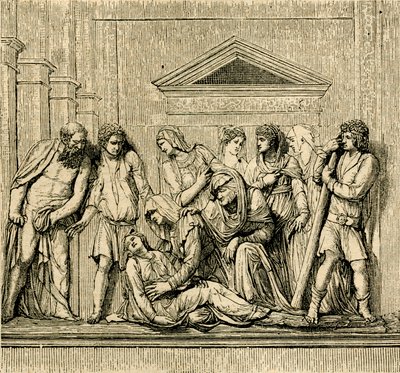 Sankt Antonius återupplivar drunknad kvinna, marmorrelief av Jacopo Sansovino (1486-1570), basilikan Sankt Antonius av Padua, Padua, Veneto, Italien av Jacopo (1486 1570) Sansovino