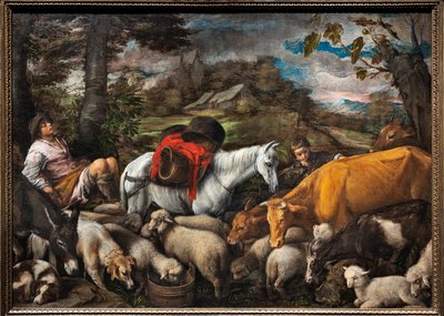 Pastoral (den vita hästen) av Jacopo (1510 92) Bassano