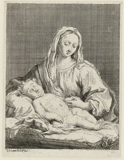 Mary med barn av Jacopo Amigoni