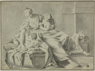 Mor och tre barn av Jacopo Amigoni