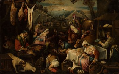 Marknadsscen av Jacopo Bassano