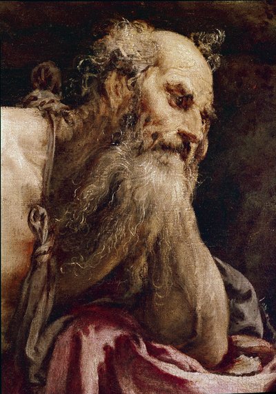 Sankt Hieronymus i meditation av Jacopo Bassano