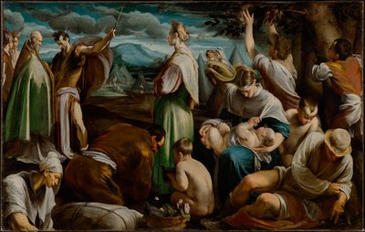 Vaktlarnas mirakel av Jacopo Bassano