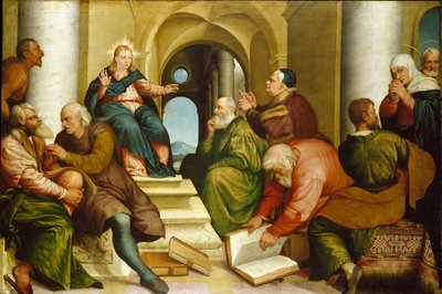 Kristus bland läkarna, 1539 av Jacopo Bassano il vecchio