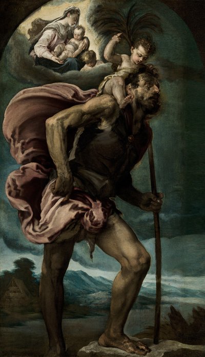 Sankt Christopher, 1559 av Jacopo Bassano il vecchio