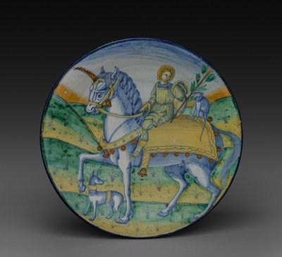 Tallrik: Man Riding a Unicorn, ca. 1510. av Jacopo Caffagiolo