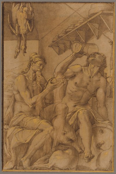 Allegori om frosseri av Jacopo Ligozzi