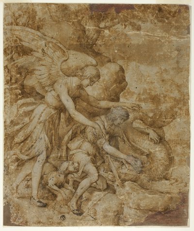 Tobias och ängeln Rafael av Jacopo Ligozzi