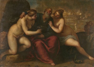 Lot och hans döttrar av Jacopo Palma (il Giovane)